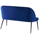 2-Sitzer Küchensofa Samtstoff marineblau / schwarz OSBY