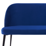 2-Sitzer Küchensofa Samtstoff marineblau / schwarz OSBY