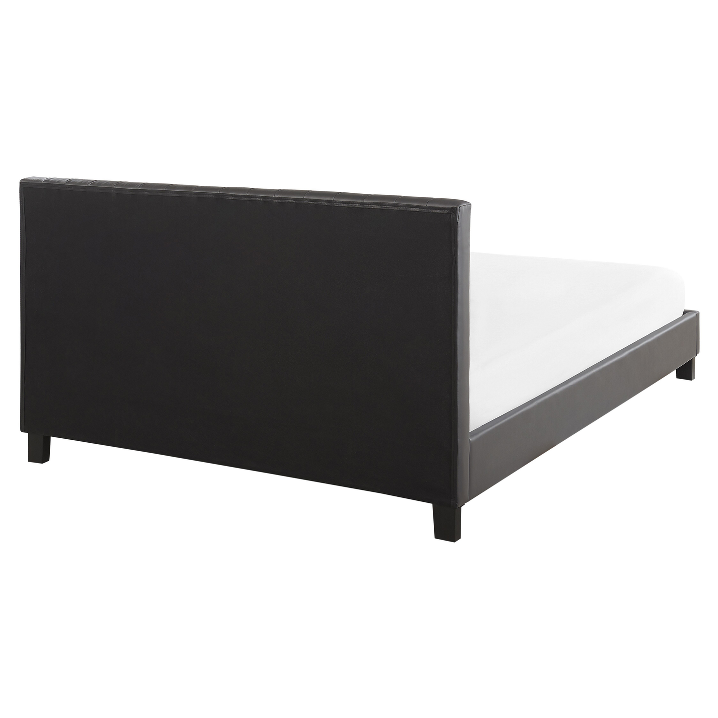 Bett mit Lattenrost Kunstleder POITIERS 160 x 200 cm Grau