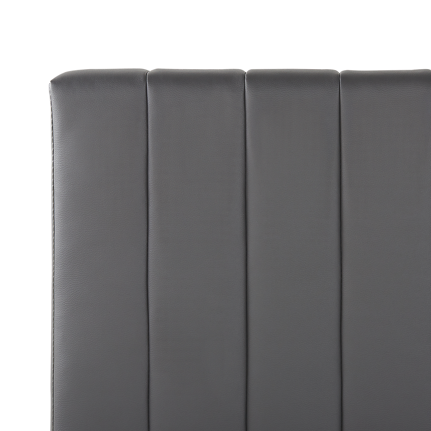 Bett mit Lattenrost Kunstleder POITIERS 160 x 200 cm Grau
