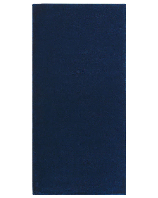 Teppich marineblau 80 x 150 cm Kurzflor GESI II