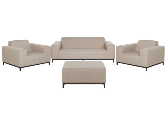 Lounge Set mit Tisch 5-Sitzer ROVIGO Beige