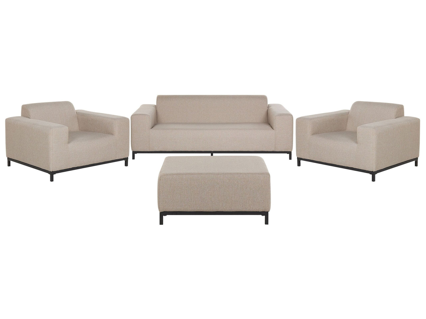 Lounge Set mit Tisch 5-Sitzer ROVIGO Beige