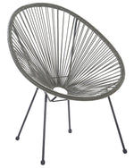 Gartenstuhl ACAPULCO II Polyrattan Dunkelgrau