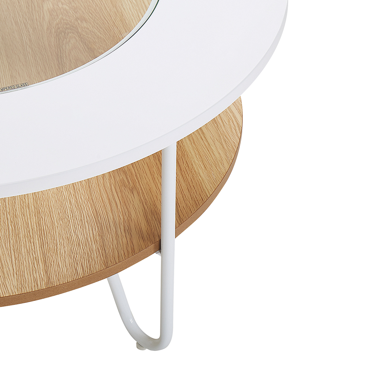 Couchtisch MDF-Platte Gefärbt Weiss CHICO