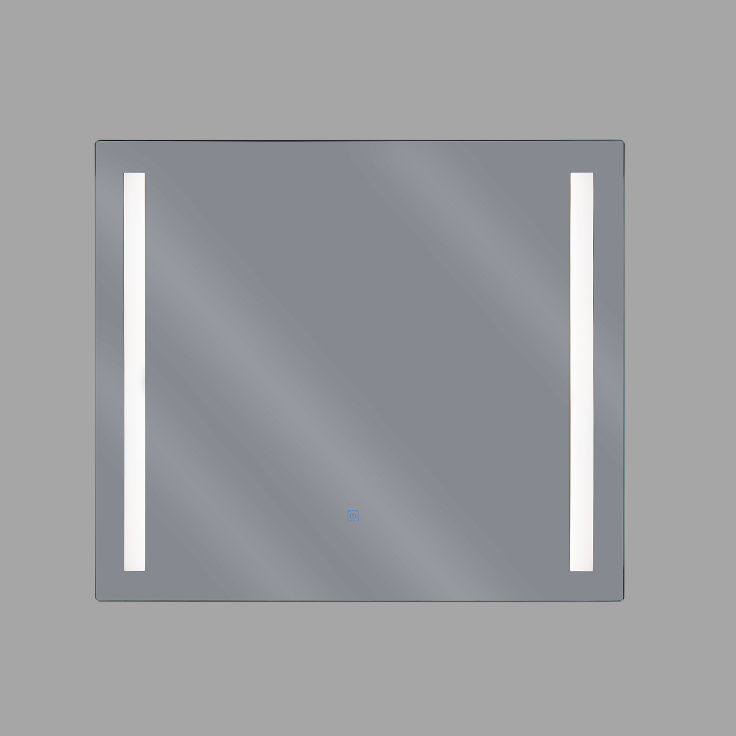 LED-Badezimmer-Spiegel LIRAC 70 cm 60 cm Silber