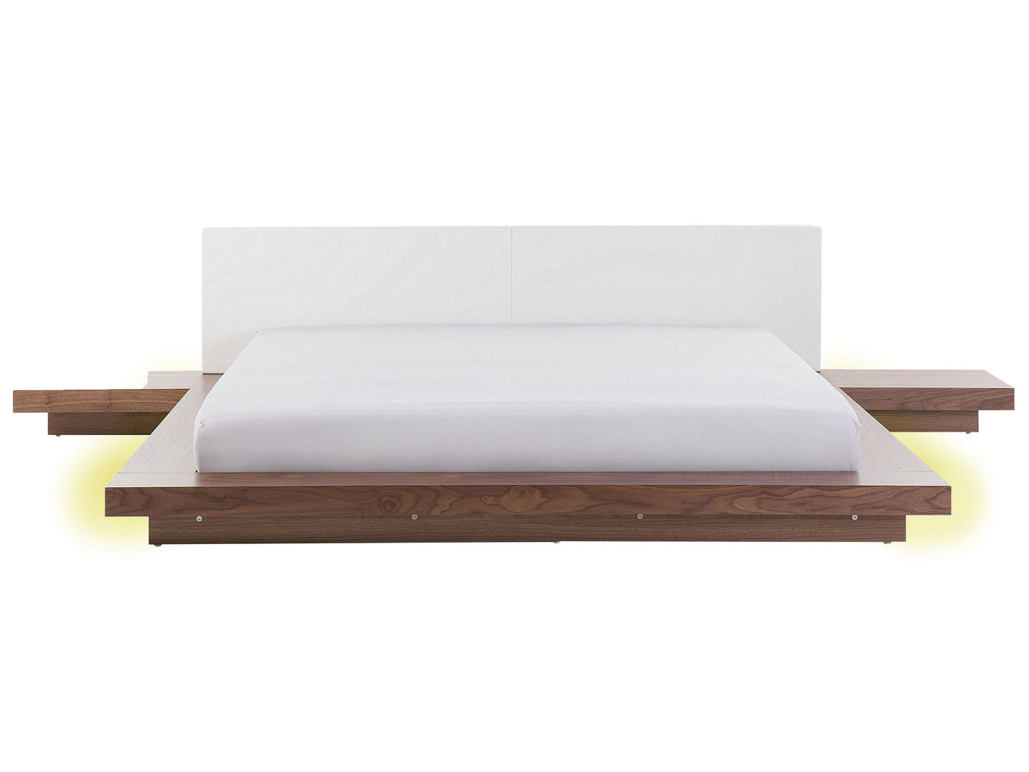 Bett mit LED ZEN 180 x 200 cm Braune Esche