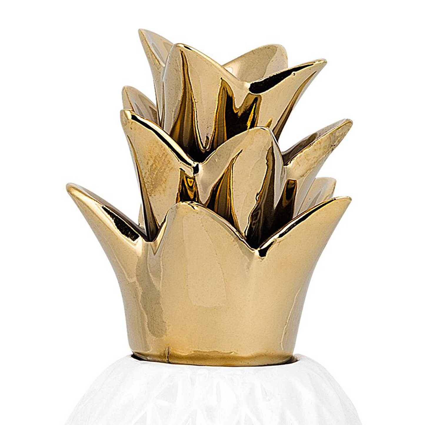 Dekofigur Ananas TYANA Keramik Weiss