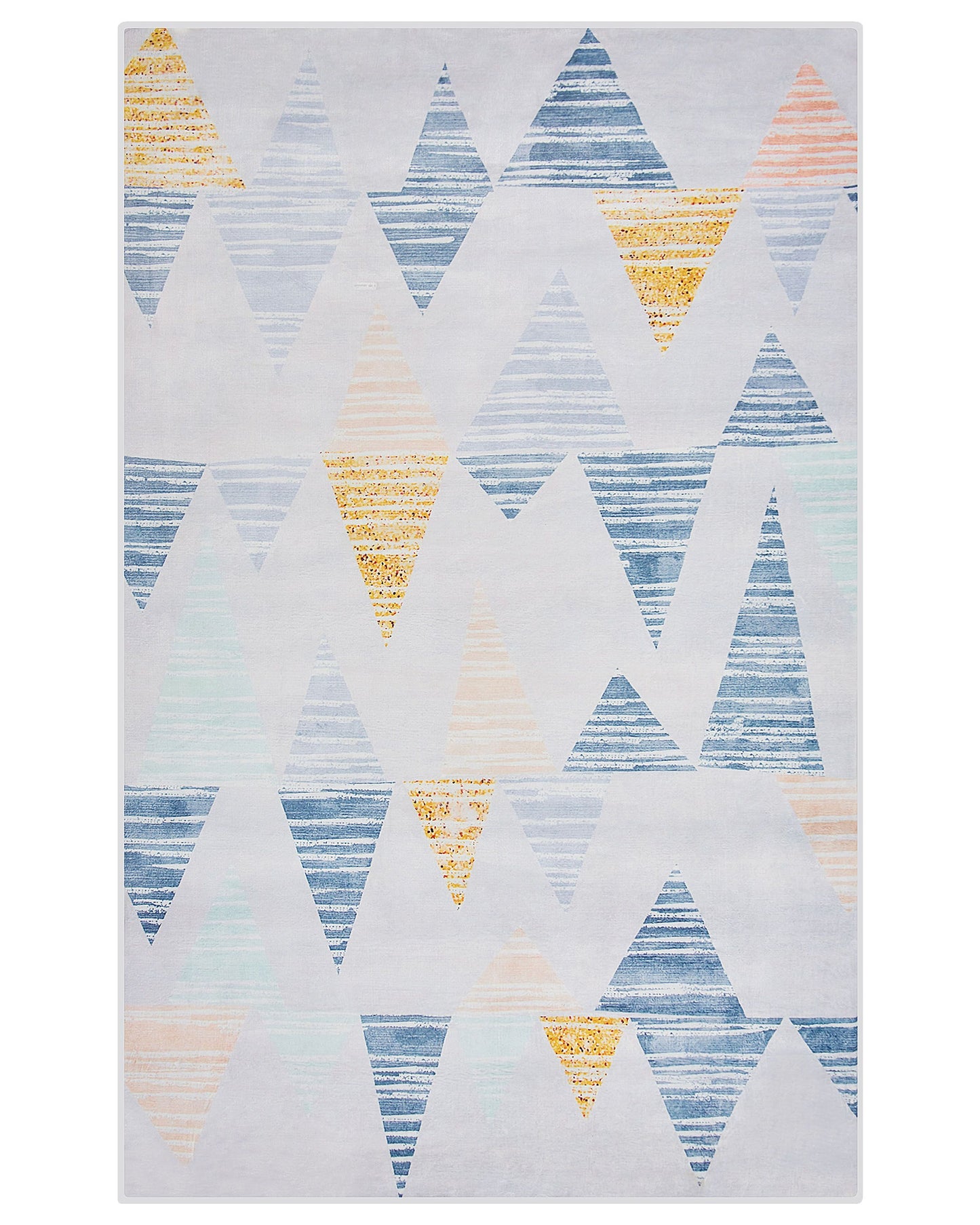 Teppich bunt 140 x 200 cm Dreieck-Moti Kurzflor YAYLA