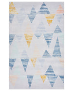 Teppich bunt 140 x 200 cm Dreieck-Moti Kurzflor YAYLA