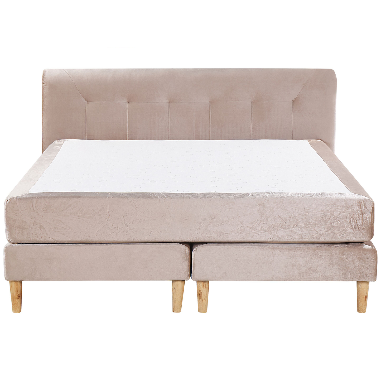 Boxspringbett Samtstoff MARQUISE 160 x 200 cm Beige