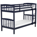 Hochbett mit Schubladen Kiefernholz REVIN 90 x 200 cm Marineblau