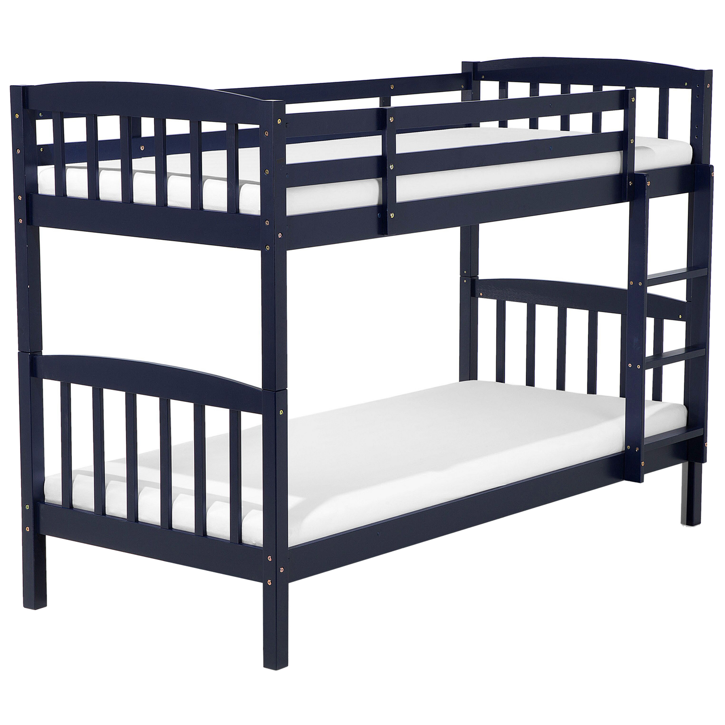 Hochbett mit Schubladen Kiefernholz REVIN 90 x 200 cm Marineblau