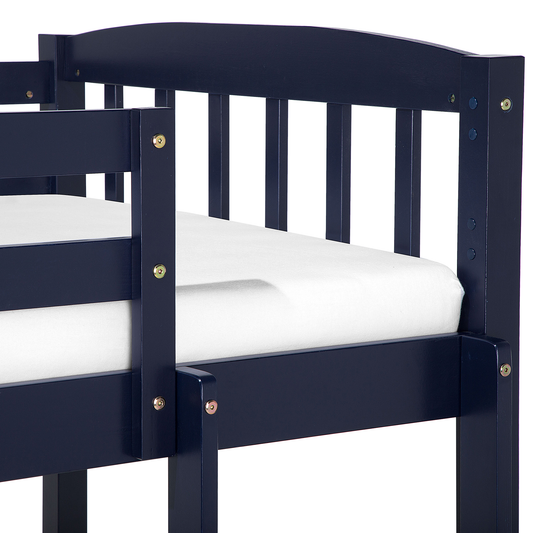Hochbett mit Schubladen Kiefernholz REVIN 90 x 200 cm Marineblau