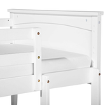 Hochbett mit Schubladen Kiefernholz ALBON 90 x 200 cm Weiss