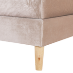 Boxspringbett Samtstoff MARQUISE 160 x 200 cm Beige