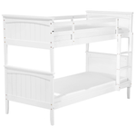 Hochbett mit Schubladen Kiefernholz ALBON 90 x 200 cm Weiss
