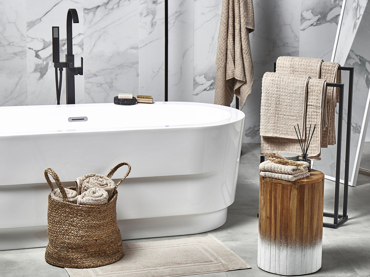 Handtücher 11er Set ATAI Baumwolle Beige