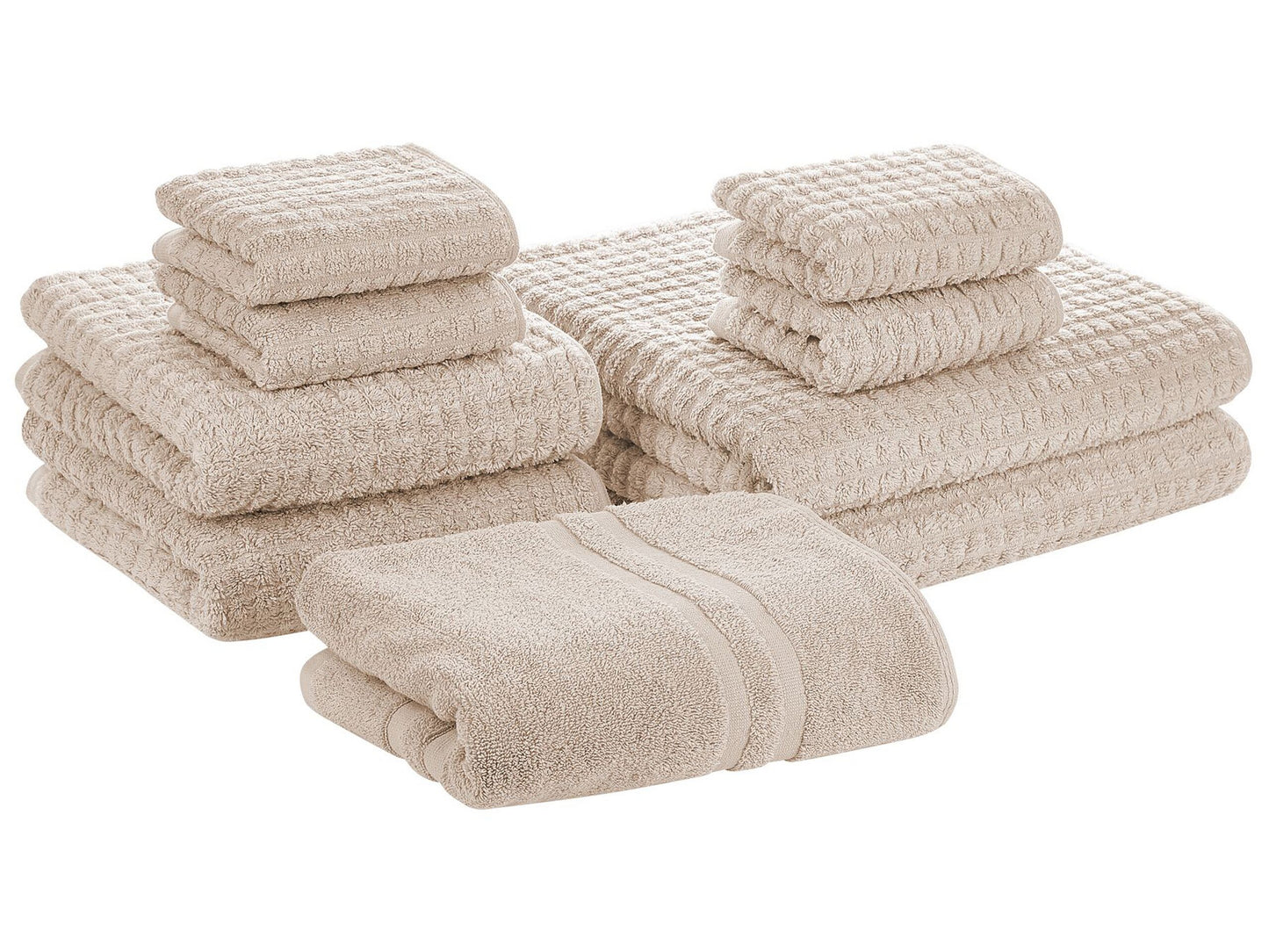 Handtücher 9er Set ATAI Baumwolle Beige