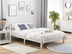 Bett mit Lattenrost Kiefernholz FLORAC 180 x 200 cm Weiss