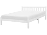 Bett mit Lattenrost Kiefernholz FLORAC 180 x 200 cm Weiss