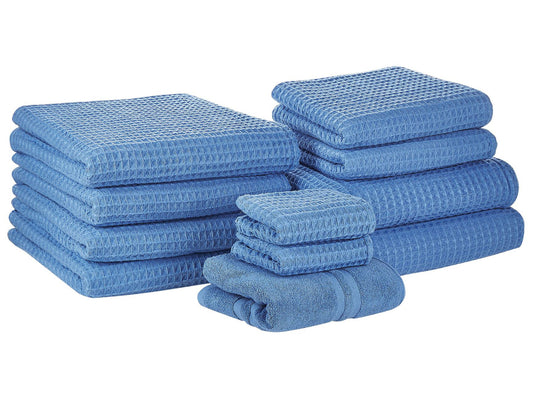 Handtücher 11er Set AREORA Baumwolle Blau