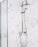 Duschset mit Mischbatterie und Regenbrause GURARA Silber