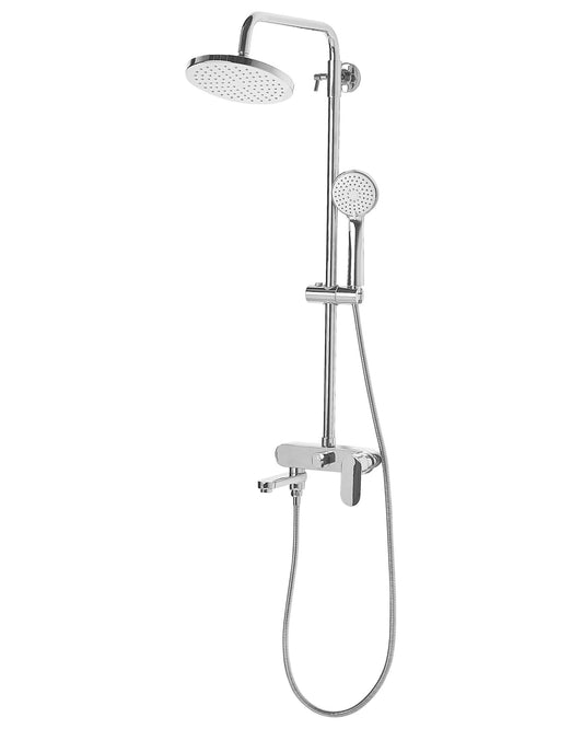 Duschset mit Mischbatterie und Regenbrause GURARA Silber