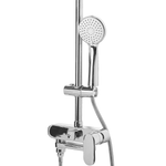 Duschset mit Mischbatterie und Regenbrause GURARA Silber