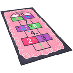 Kinderteppich rosa 80 x 150 cm mit Hüpfspiel Kurzflor HONAZ