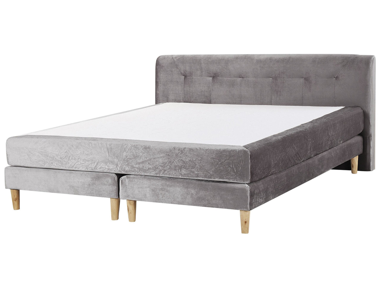 Boxspringbett Samtstoff MARQUISE 180 x 200 cm Grau
