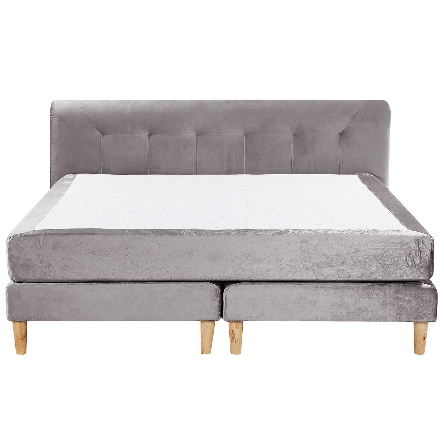 Boxspringbett Samtstoff MARQUISE 180 x 200 cm Grau