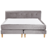 Boxspringbett Samtstoff MARQUISE 180 x 200 cm Grau