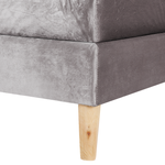 Boxspringbett Samtstoff MARQUISE 180 x 200 cm Grau