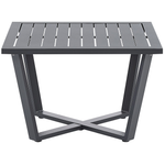 Garten Ecksofa mit Tisch 5-Sitzer VIZZINI Metall Grau