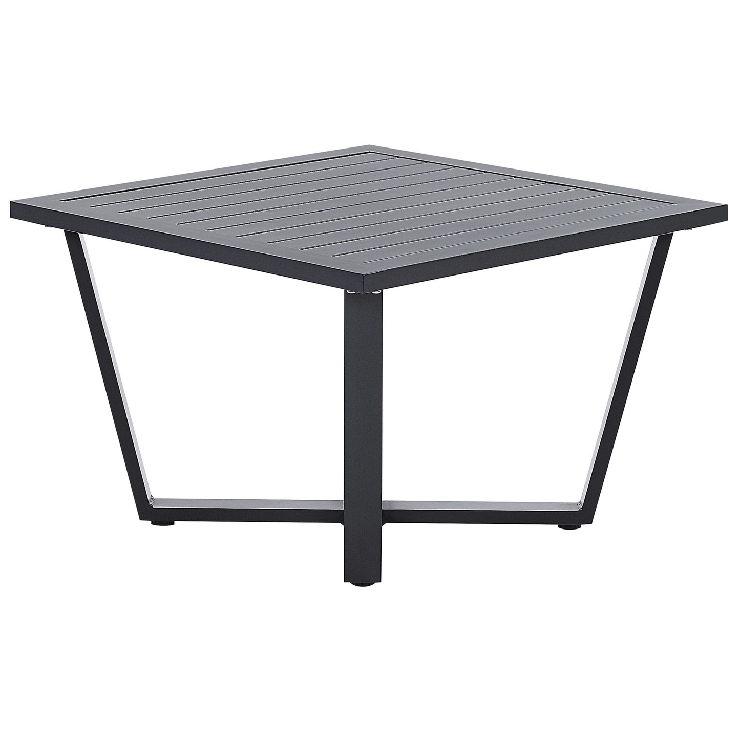 Garten Ecksofa mit Tisch 5-Sitzer VIZZINI Metall Grau
