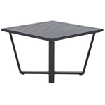 Garten Ecksofa mit Tisch 5-Sitzer VIZZINI Metall Grau