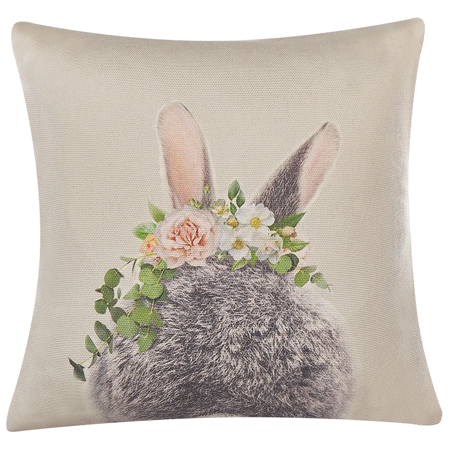 Dekokissen 2er Set FATSIA Baumwolle 45 x 45 cm Taupe Tiermuster
