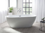 Badewanne freistehend weiss oval 150 x 75 cm CARRERA