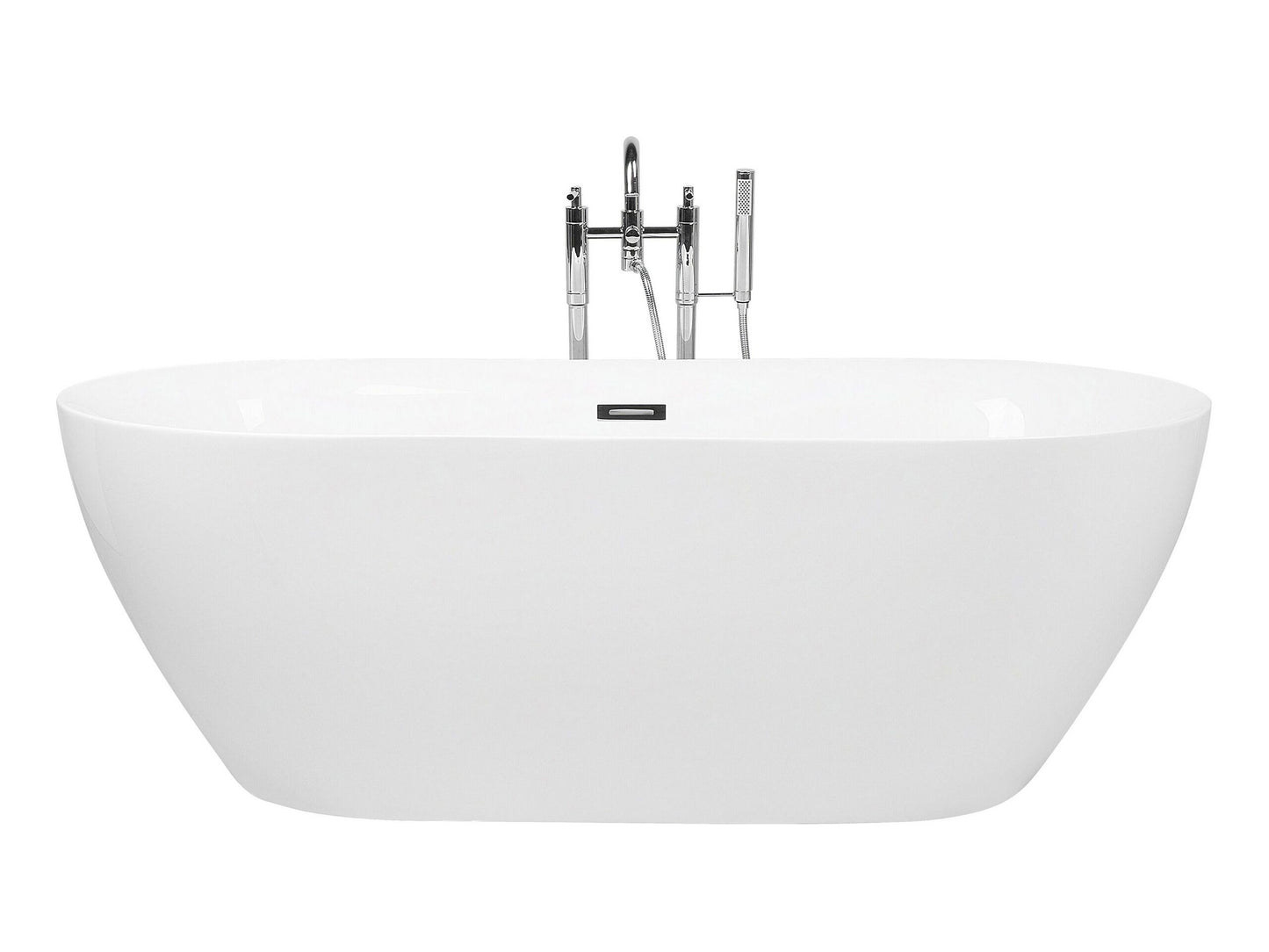 Badewanne freistehend weiss oval 150 x 75 cm CARRERA