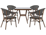 Gartentisch Set Glas Grau CASPRI