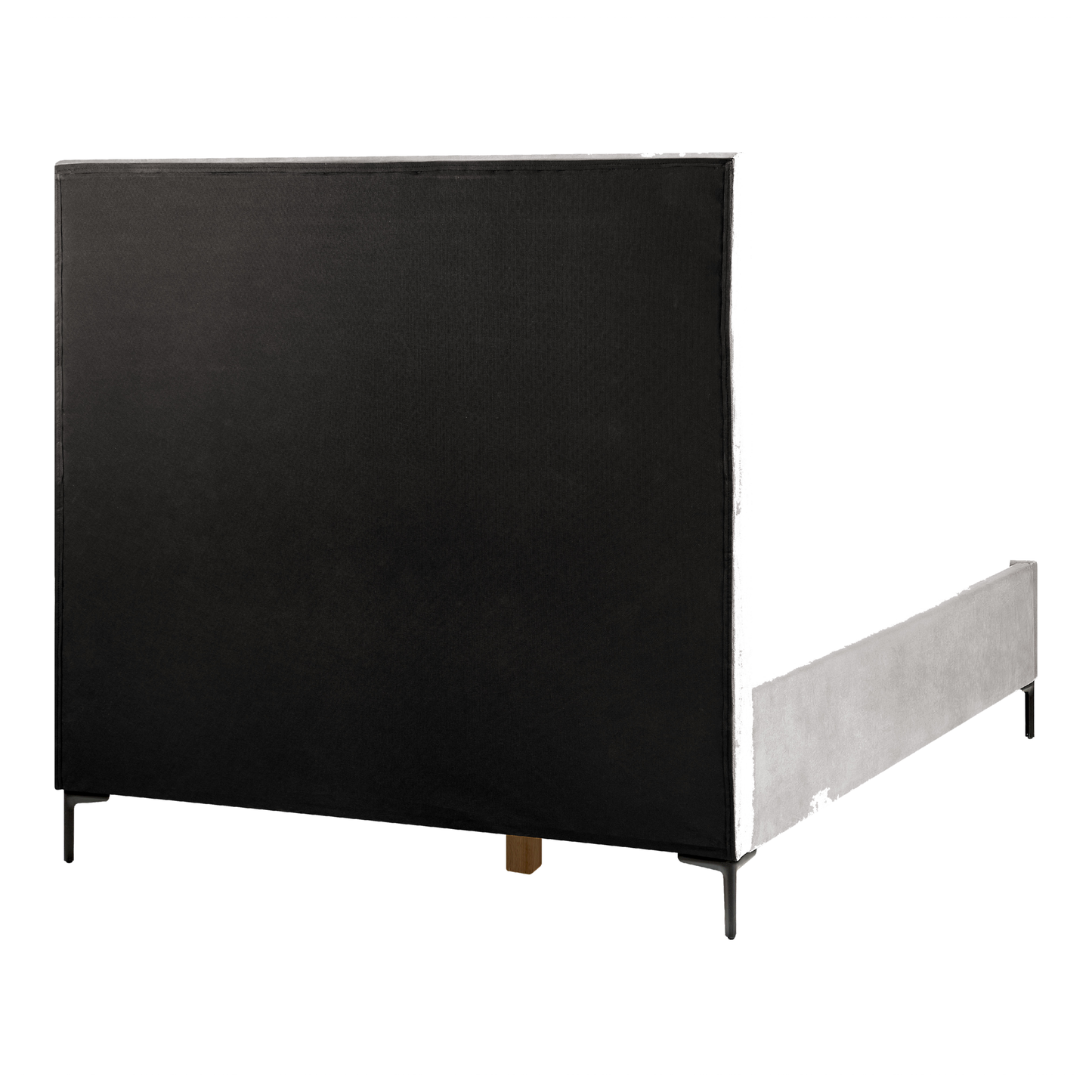 Bett mit Stauraum Samtstoff SEZANNE 140 x 200 cm Hellgrau