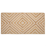 Teppich Jute-Baumwolle beige 80 x 150 cm Kurzflor PIRLI