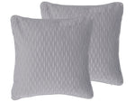 Dekokissen 2er Set MOTARI Samtstoff 45 x 45 cm Grau Geometrisches Muster