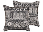 Dekokissen 2er Set SIRVAN Baumwolle 45 x 45 cm Schwarz Geometrisches Muster