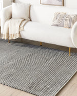 Teppich Wolle dunkelgrau 140 x 200 cm Kurzflor KILIS