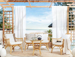 Lounge Set mit Tisch 4-Sitzer SIBARI Rattan Naturfarben