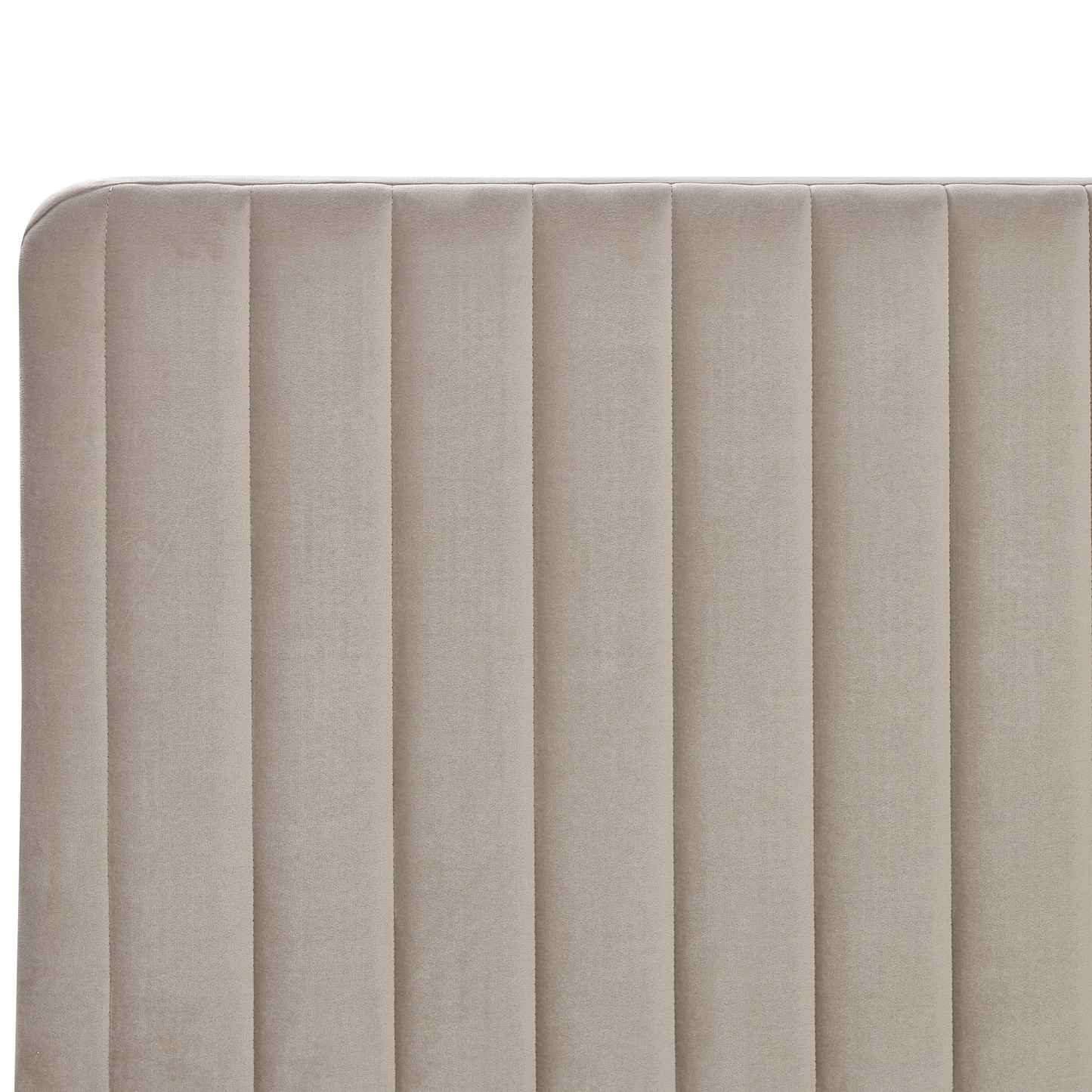 Bett mit Lattenrost Samtstoff LUNAN 160 x 200 cm Taupe