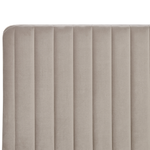 Bett mit Lattenrost Samtstoff LUNAN 180 x 200 cm Taupe