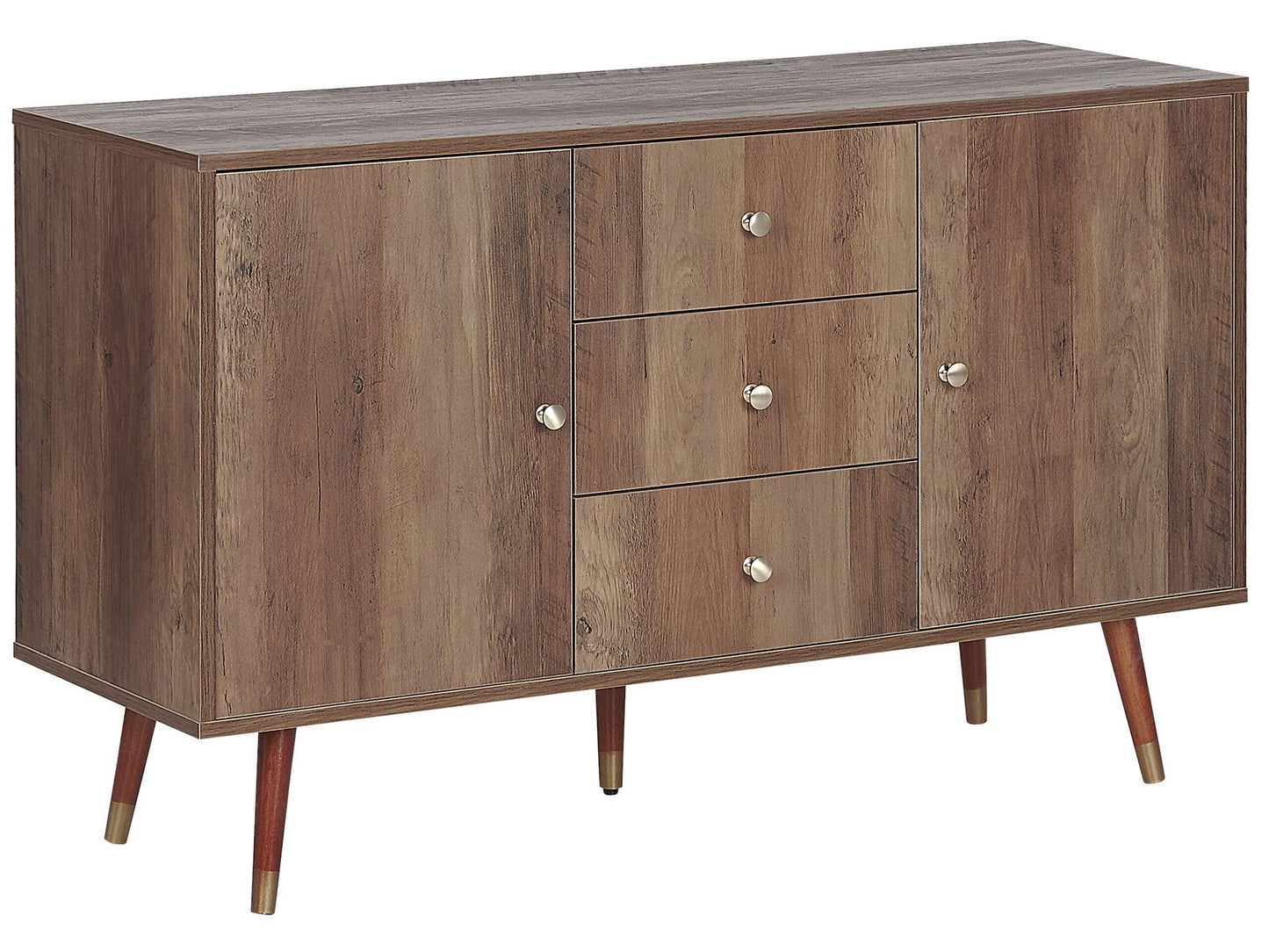 Sideboard mit 2 Türen ULIKA 71 cm Holzoptik Dunkelbraun